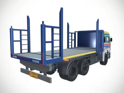Tata LPT 2518 Truck 10 wheeler Goods Carrier 3D model