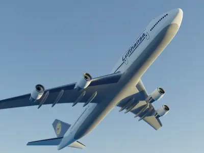 Boeing 747 - 400 Low-poly 3D model