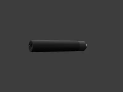 Game Ready 9mm Pistol Suppressor PBR Low Poly Low-poly 3D model