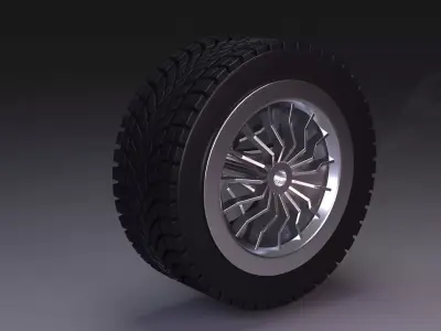 Car Tyre 3d model Low-poly 3D model