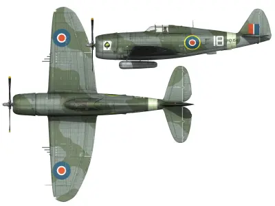 Republic P-47D Thunderbolt MK I - HD154 3D model