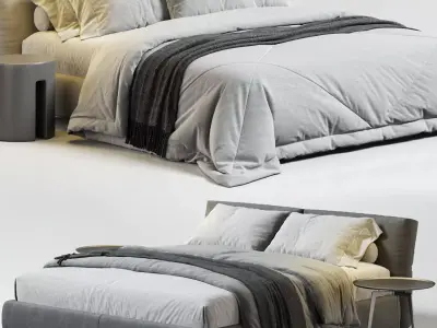 Flexform Newbridge Soft Bed 3D model