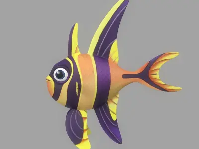 Cartoon Fish 18 Low-poly 3D model