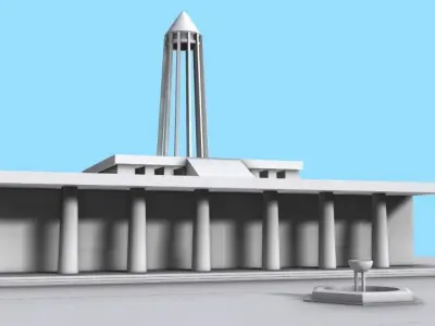 Tomb of Abu Ali Sina Low-poly 3D model