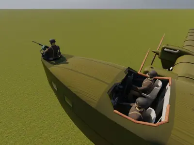 Tupolev tb-3 with interior 3D model