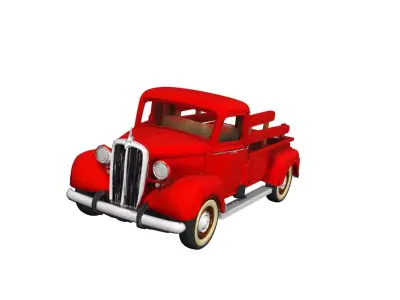 1935 Farm Style Pickup Truck Vintage Utility Vehicle 3D model