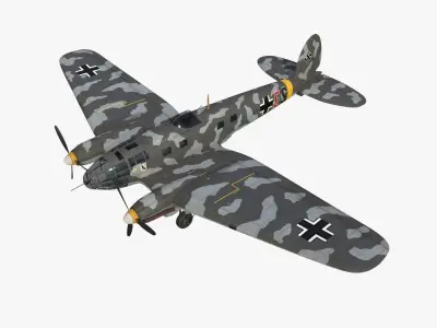 Heinkel He 111 5J-ES Low-poly 3D model