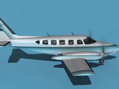 Piper PA-31-350 Navajo Chieftain V01 3D model