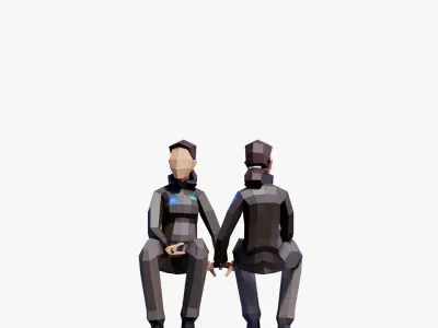 Air Force Soldiers - Animated and Rigged Low-poly 3D model