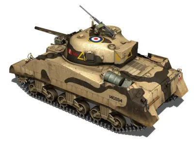 British Shermans - Collection 3D model
