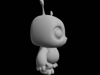 Cute Alien Figure 3D print model
