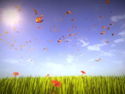 Butterfly Game Ready monarch Free low-poly 3D model