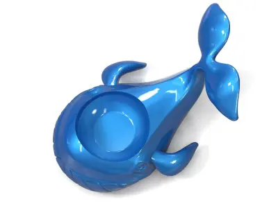 Whale Flowerpot Free 3D print model