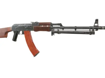 RPK-74 ak - rifle Low-poly 3D model