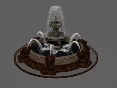 fantaine fountain with water Free low-poly 3D model