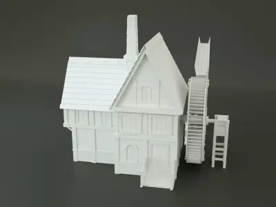 Watermill 3d model 3D model