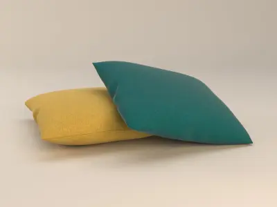 Solid Square Pillow Free 3D model