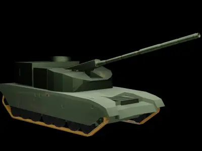 Tank in 3D Free 3D model