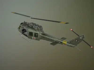 Huey Medevac Bell UH-1H 3D model