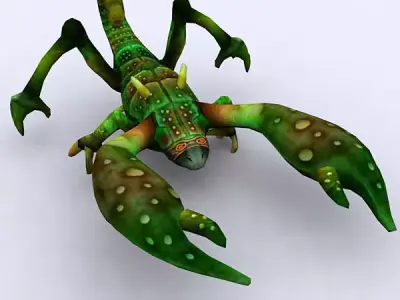 Scorpid monster Low-poly 3D model