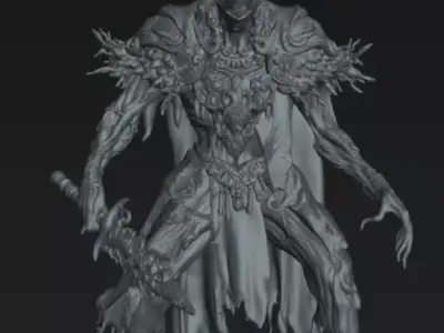 Fantasy Monster STL DnD Tabletop Miniature 3D Print Model 3D print model