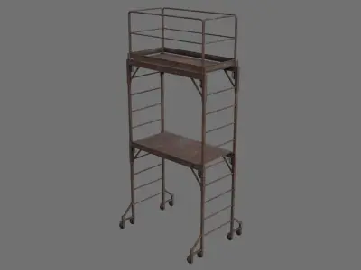 Scaffold 1E Low-poly 3D model