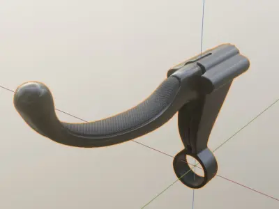 E-Scooter Brake Handle with procedural PBR material setup 3D model