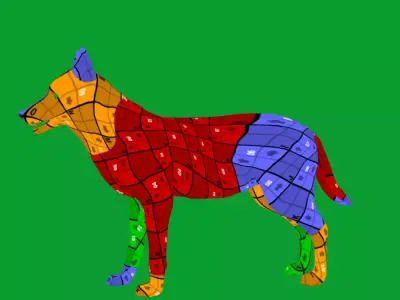 European Female Jackal Free 3D model