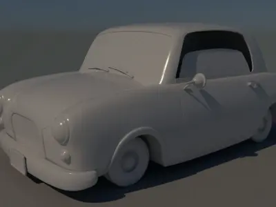 CAR MODEL in desert Free low-poly 3D model