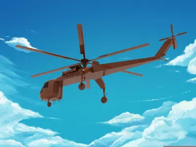 Sikorsky S-64 Skycrane 3D model