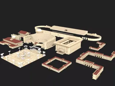 ancient buildings 3D model