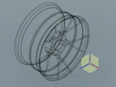 Alloy wheels Low-poly 3D model