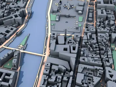 Louvre Museum Paris Iconic French Architecture 3D model