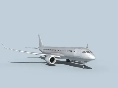 Bombardier CS100 Bare Metal 3D model