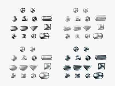 circuit Board Solder Blocks set with 4 different Texture sets 3D model