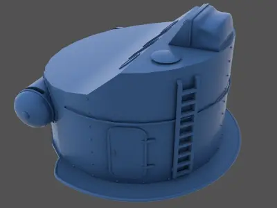 Littorio Class 350cm range finder - Commercial lic - 1-72 scale 3D print model