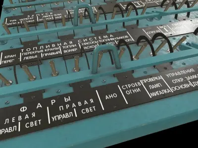 Mi-8MT Mi-17MT Right Circuit Breaker Console Russian Low-poly 3D model