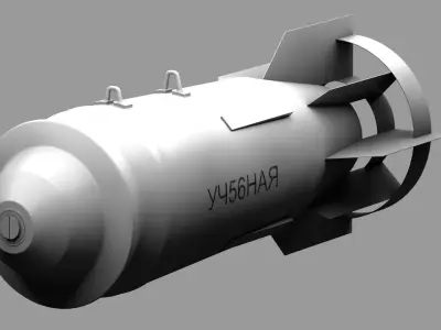 fab 500 bomb Low-poly 3D model