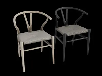 Wooden Chairs Pbr Low-poly 3D model