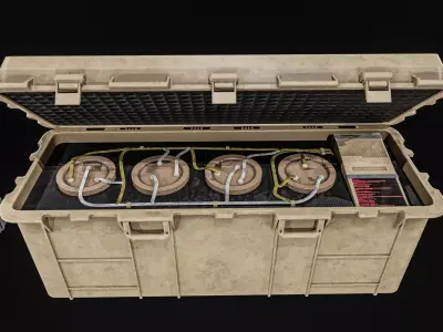 Military High Explosive Transport Case Low-poly 3D model