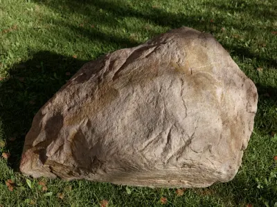  Warm Toned Wedged Large Rock Boulder Model 