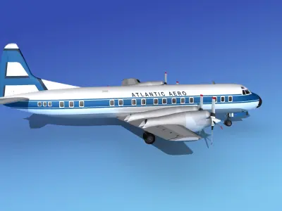 Lockheed L-188 Electra HP Atlantic Aero 3D model