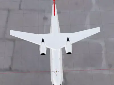 An-74 Style Twin-Engine Cargo - Custom Soviet Jet Low-poly 3D model