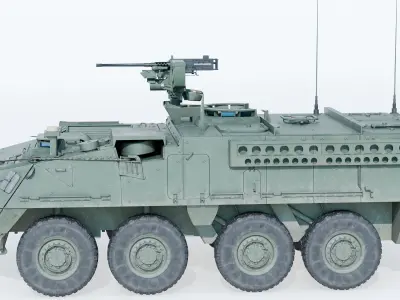M1126 Stryker ICV US Army APC Game Ready PBR Low-poly 3D model