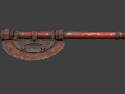 3DAxe Low-poly 3D model