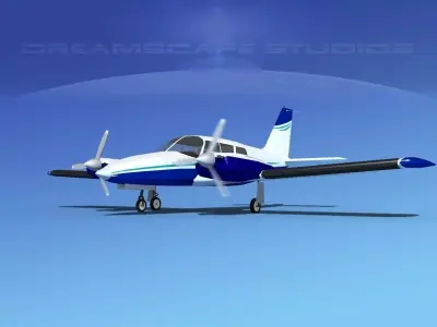 Piper PA-34 Seneca V01 3D model