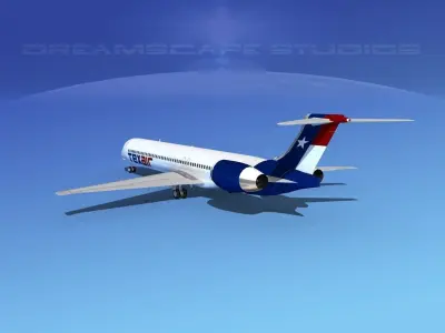 McDonnell Douglas MD83 Texair 3D model