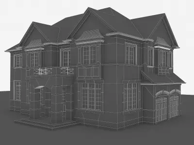 Cottage House 02  Low-poly 3D model
