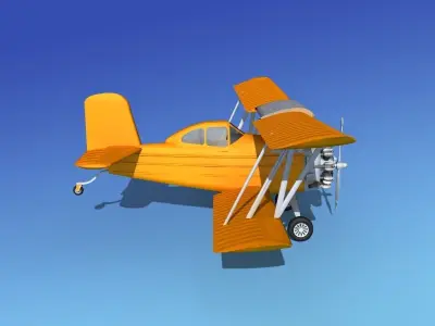 Grumman G-164 AgCat V07 3D model