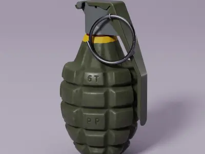 American MK2 Hand Grenade Low-poly 3D model